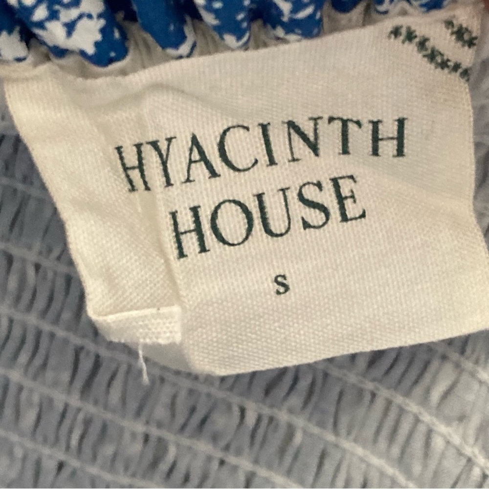 NEW Hyacinth House Floral Puff Sleeve Mini Dress Women’s S Blue Tuckernuck Party - Picture 14 of 16